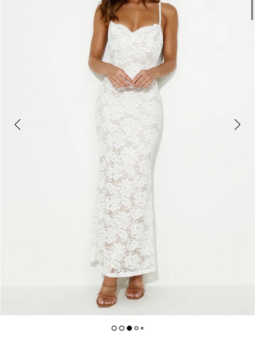 White Lace Maxi Slip Dress